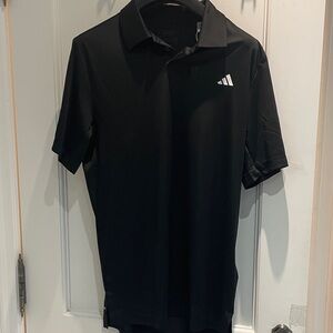BNWT Adidas Polo Shirt in Black with White Logo CB
